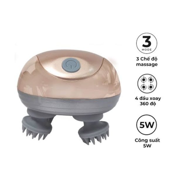 Máy massage đầu Buheung MK-341: 3 chế độ massage, 4 đầu silicon đa điểm