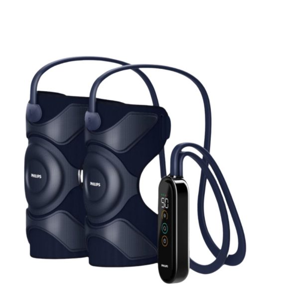 Máy massage đầu gối Philips 5201L: Túi khí, chườm ấm, 3 chế độ massage