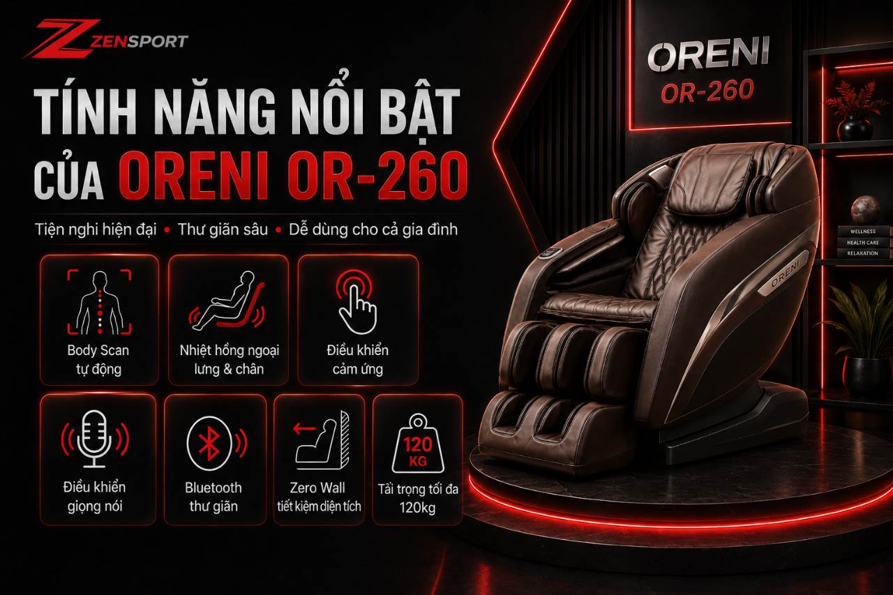 Oreni OR-260 có những tính năng nào khác ngoài con lăn và túi khí?
