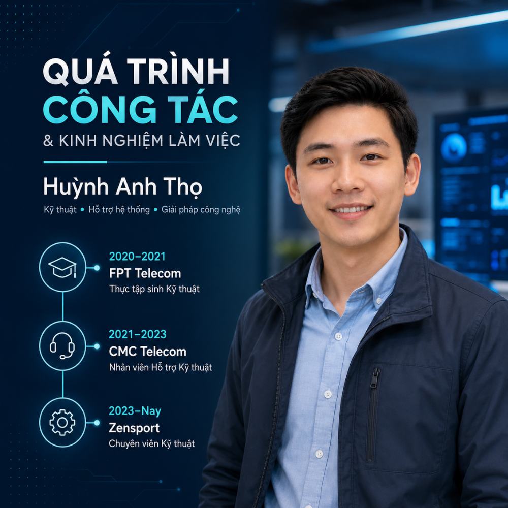 Quá trình công tác và kinh nghiệm làm việc của Huỳnh Anh Thọ