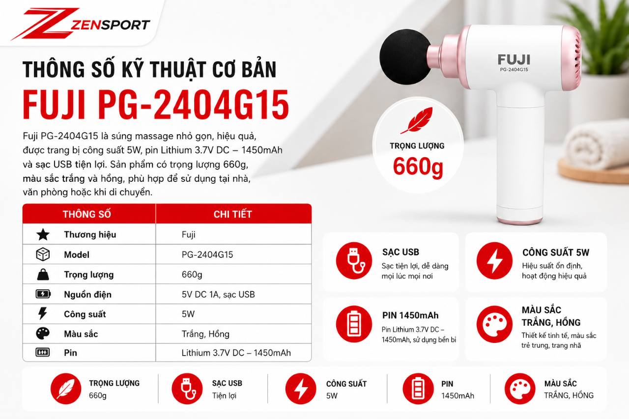 Thông số kỹ thuật cơ bản của Fuji PG-2404G15