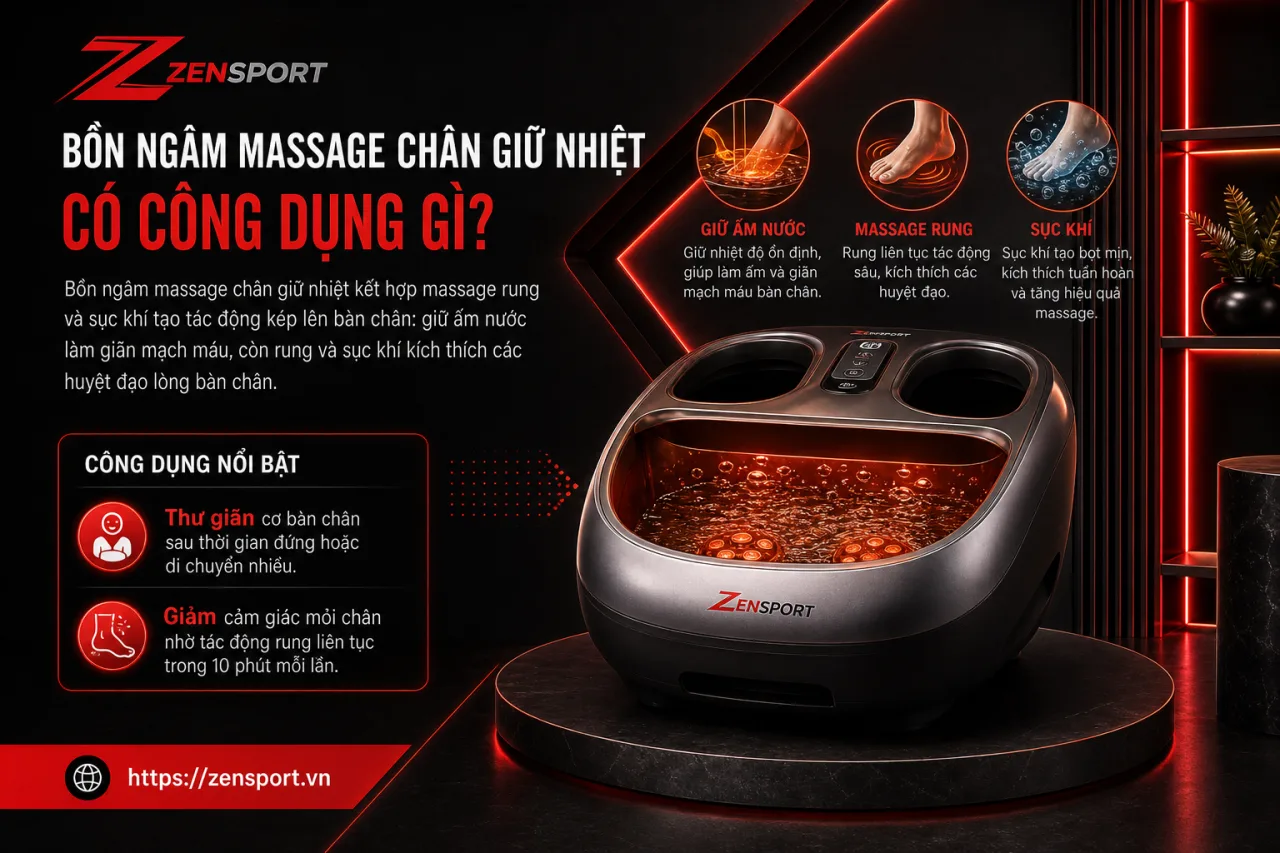 Bồn ngâm massage chân giữ nhiệt có công dụng gì Bồn ngâm massage chân giữ nhiệt có công dụng gì