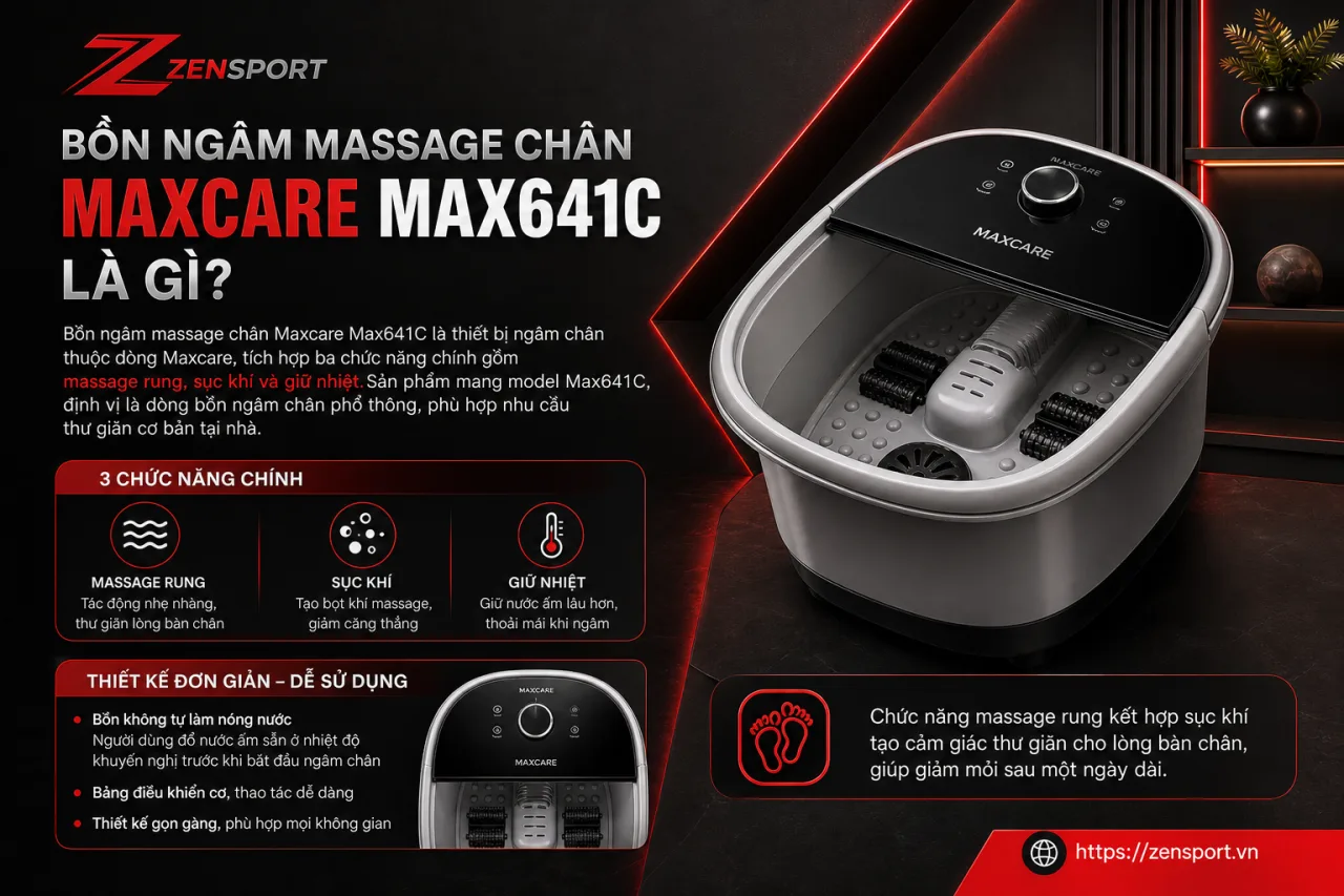Bồn ngâm massage chân Maxcare Max641C Bồn ngâm massage chân Maxcare Max641C
