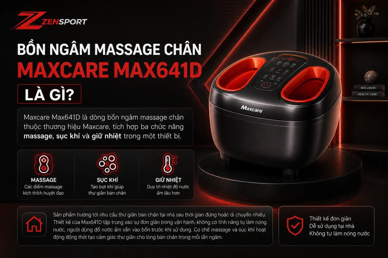 Bồn ngâm massage chân Maxcare Max641D Bồn ngâm massage chân Maxcare Max641D