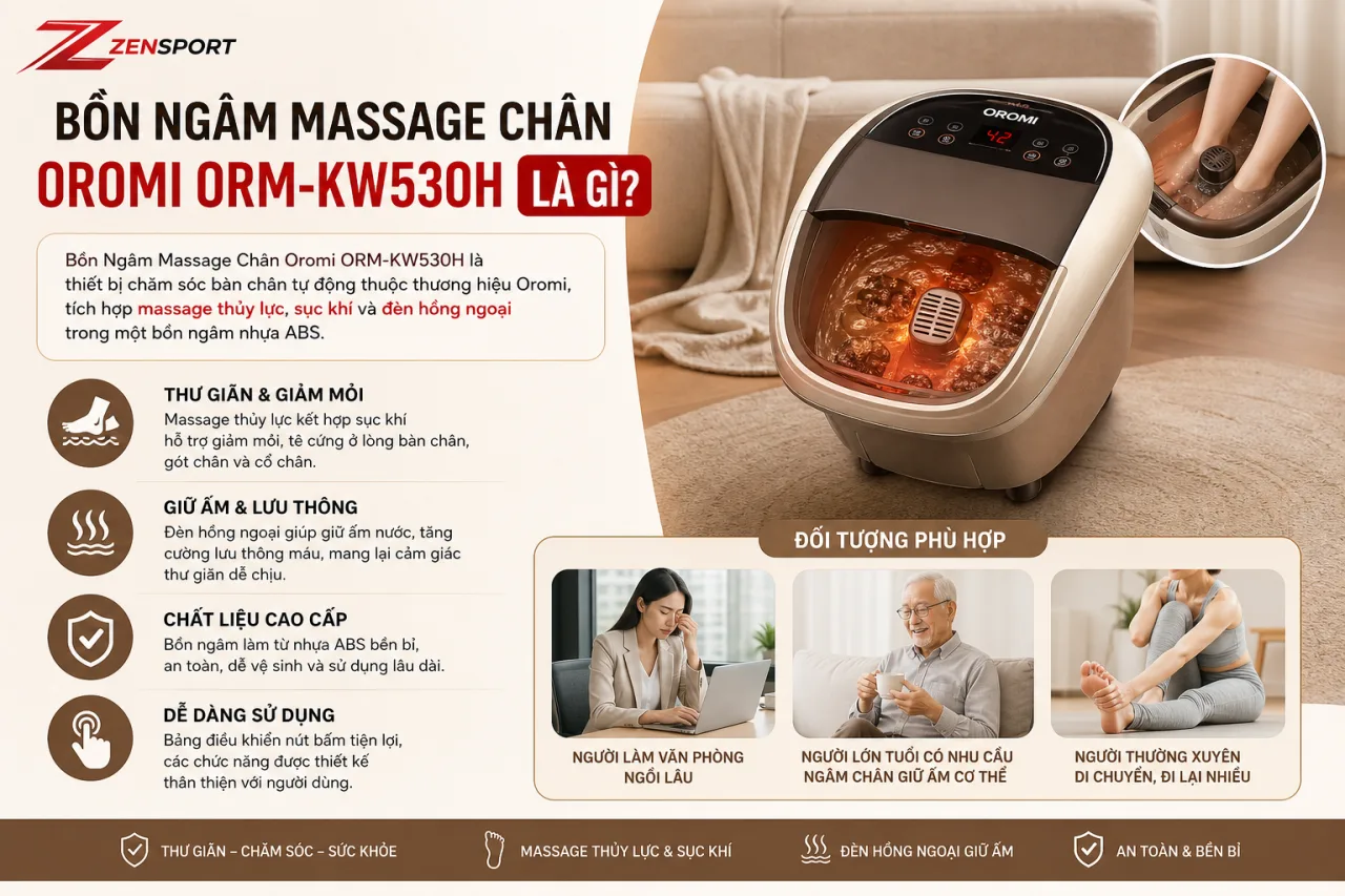 Bồn Ngâm Massage Chân Oromi ORM-KW530H
