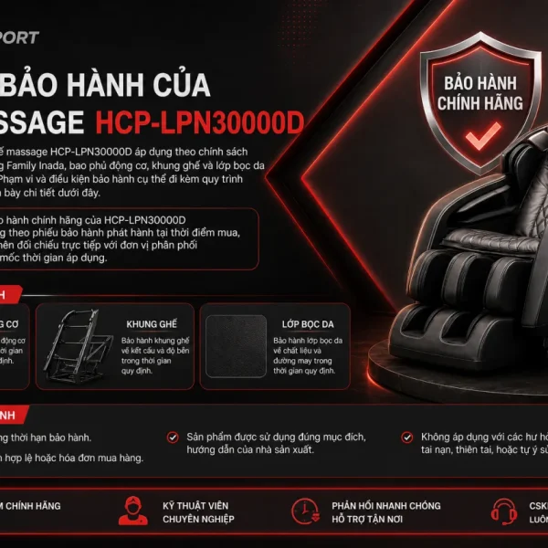 Chế Độ Bảo Hành Của Ghế Massage HCP-LPN30000D