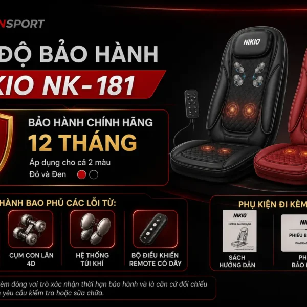 Chế độ bảo hành của Nikio NK-181 kéo dài bao lâu?