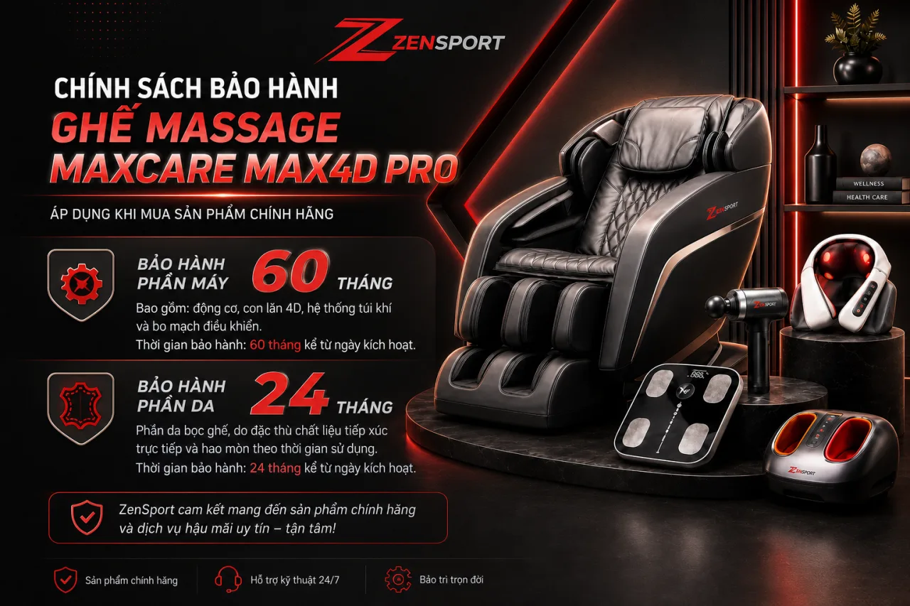 Chính Sách Bảo Hành Ghế Massage Maxcare Max4D Pro Chính Sách Bảo Hành Ghế Massage Maxcare Max4D Pro