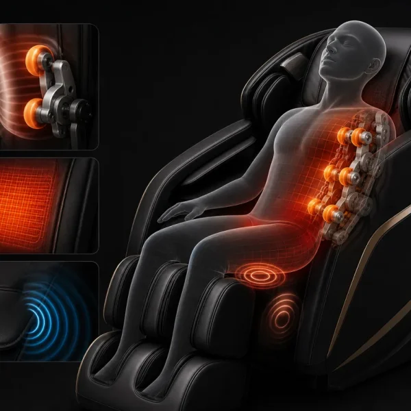 Công Nghệ Massage Shiatsu Kết Hợp Nhiệt Và Rung Trên MCS-382H/HJ Hoạt Động