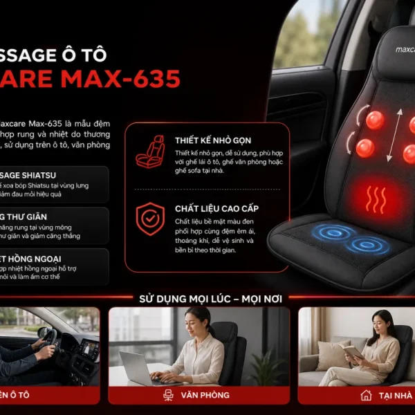 Đệm massage ô tô Maxcare Max-635