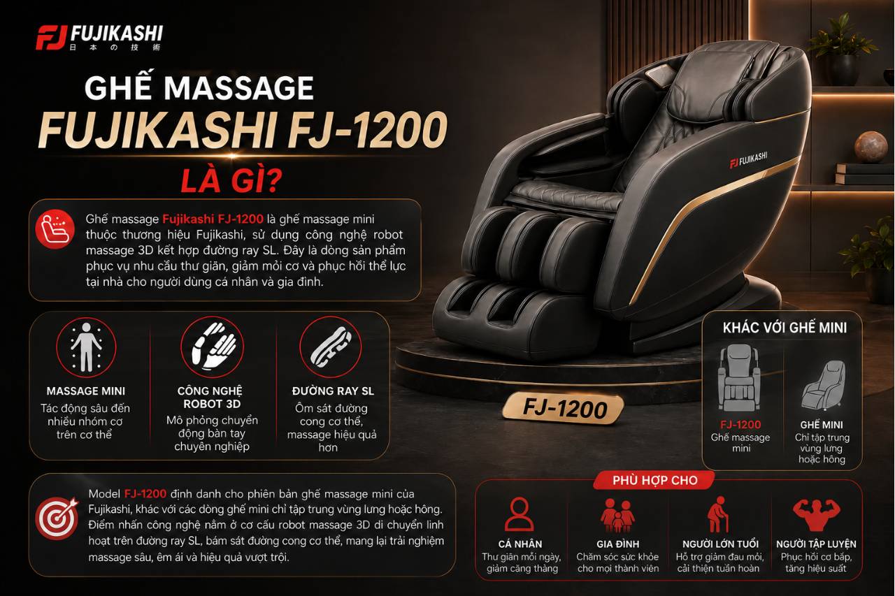 Ghế massage Fujikashi FJ-1200 là gì?