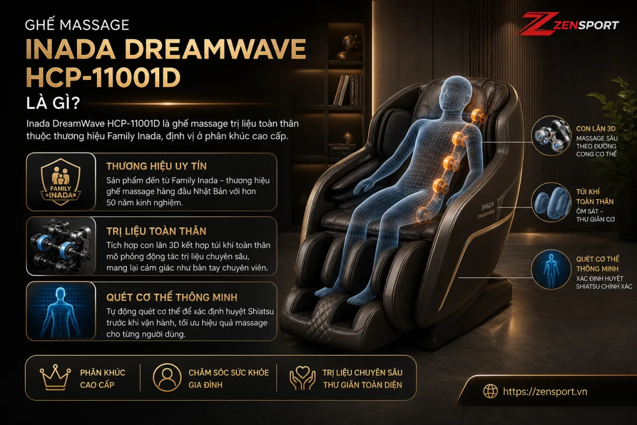 Ghế Massage Inada DreamWave HCP-11001D Ghế Massage Inada DreamWave HCP-11001D là gì