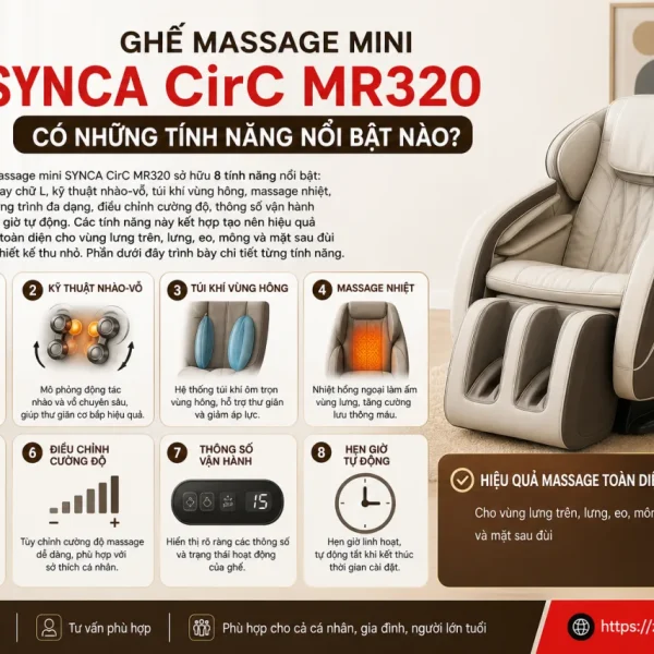 Ghế Massage Mini SYNCA CirC MR320 Có Những Tính Năng Nổi Bật Nào