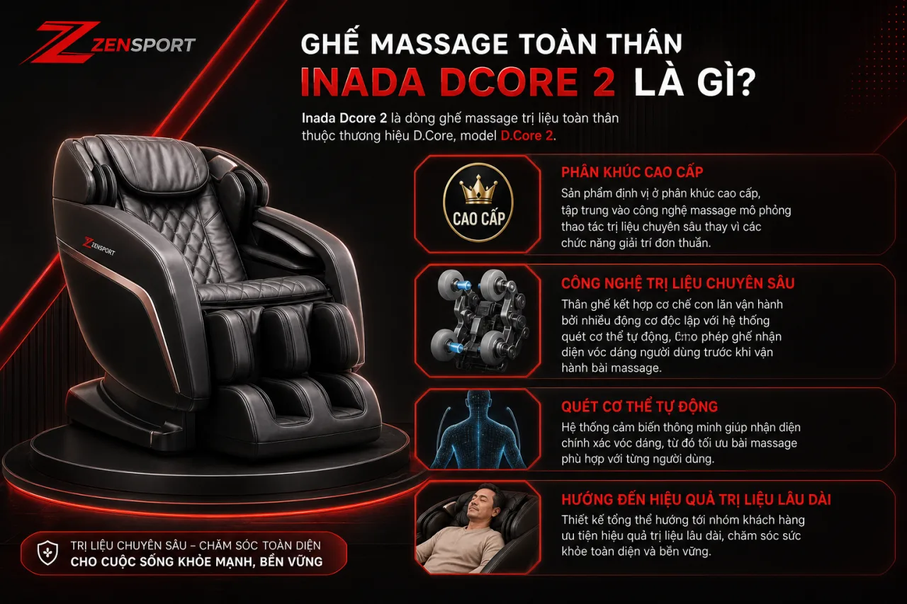 Ghế massage toàn thân Inada Dcore 2 Ghế massage toàn thân Inada Dcore 2