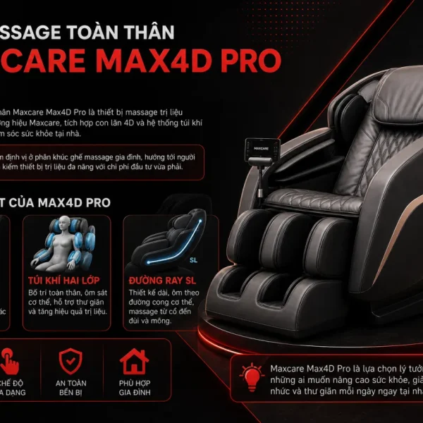 Ghế Massage Toàn Thân Maxcare Max4D Pro