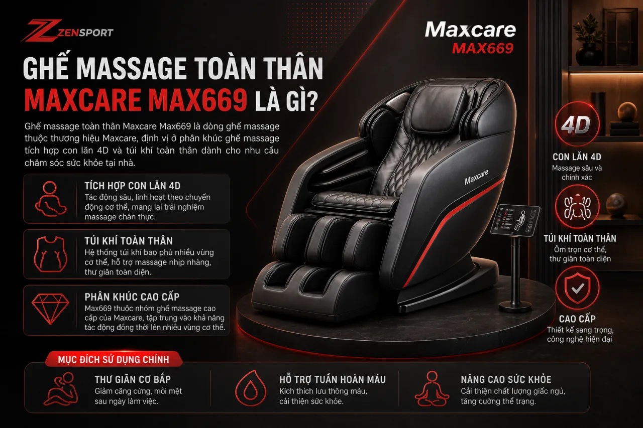Ghế Massage Toàn Thân Maxcare Max669 Ghế Massage Toàn Thân Maxcare Max669