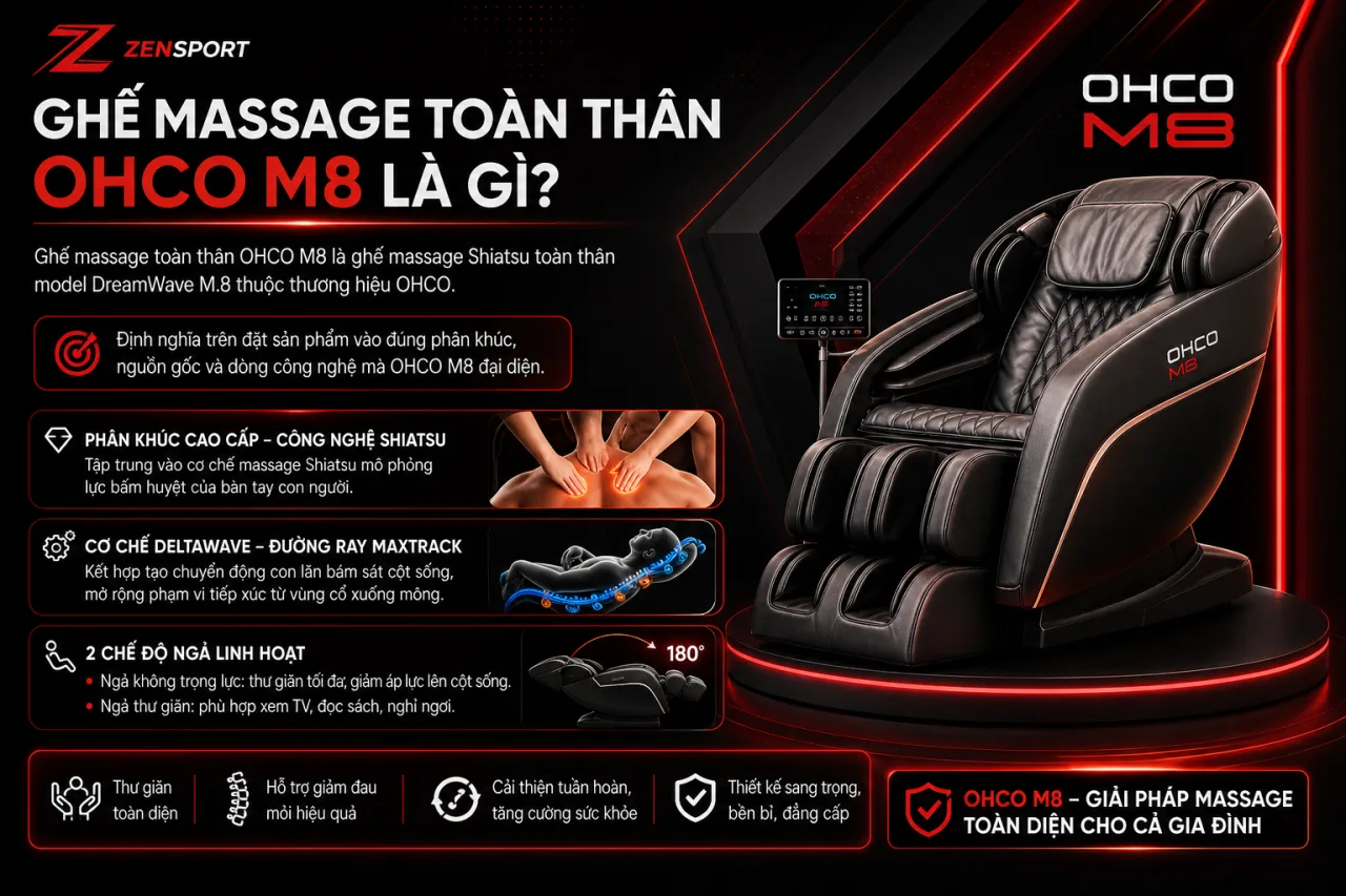 Ghế Massage Toàn Thân OHCO M8 Ghế Massage Toàn Thân OHCO M8
