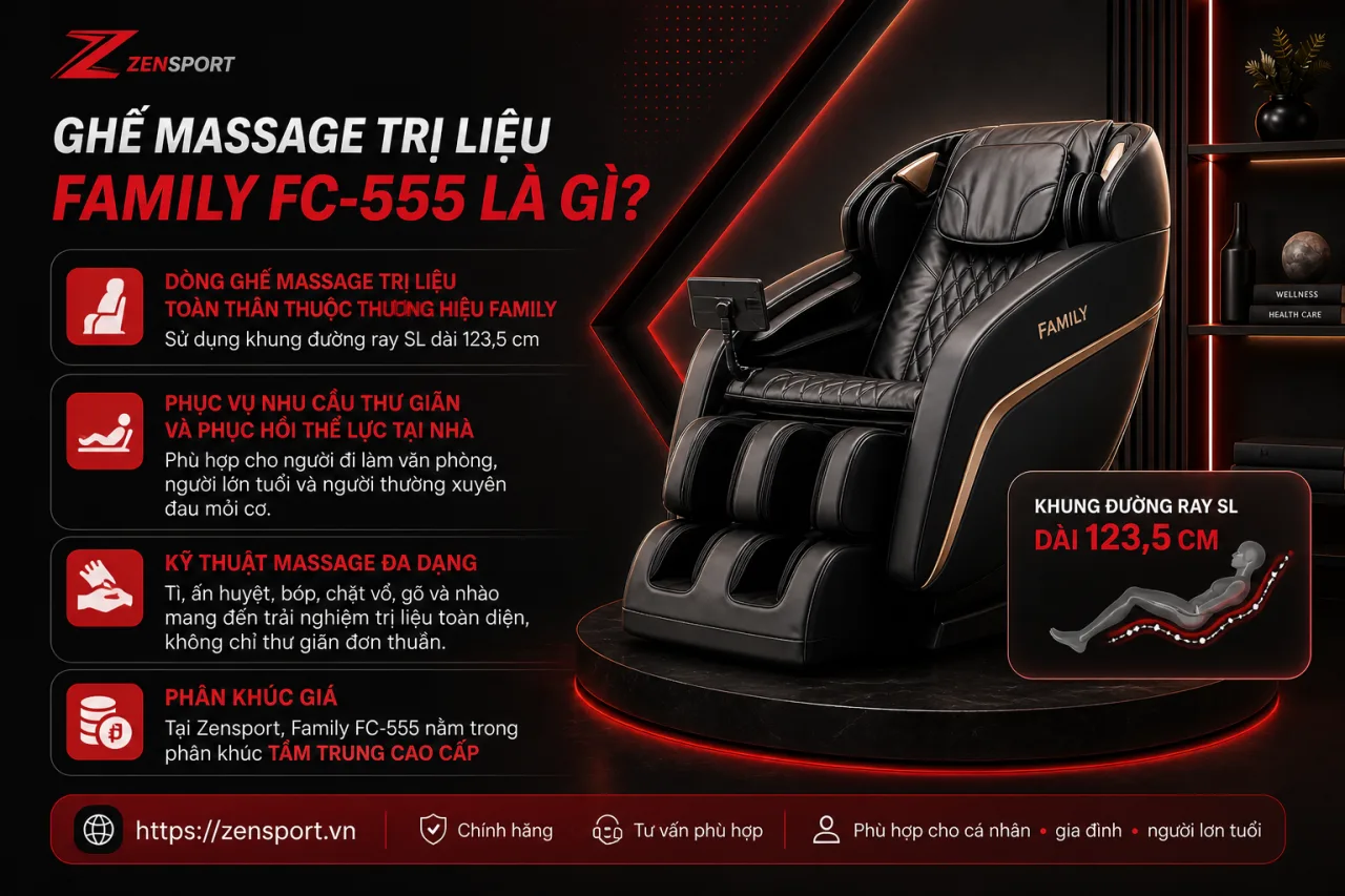 Ghế massage trị liệu Family FC-555 Ghế massage trị liệu Family FC-555 là gì