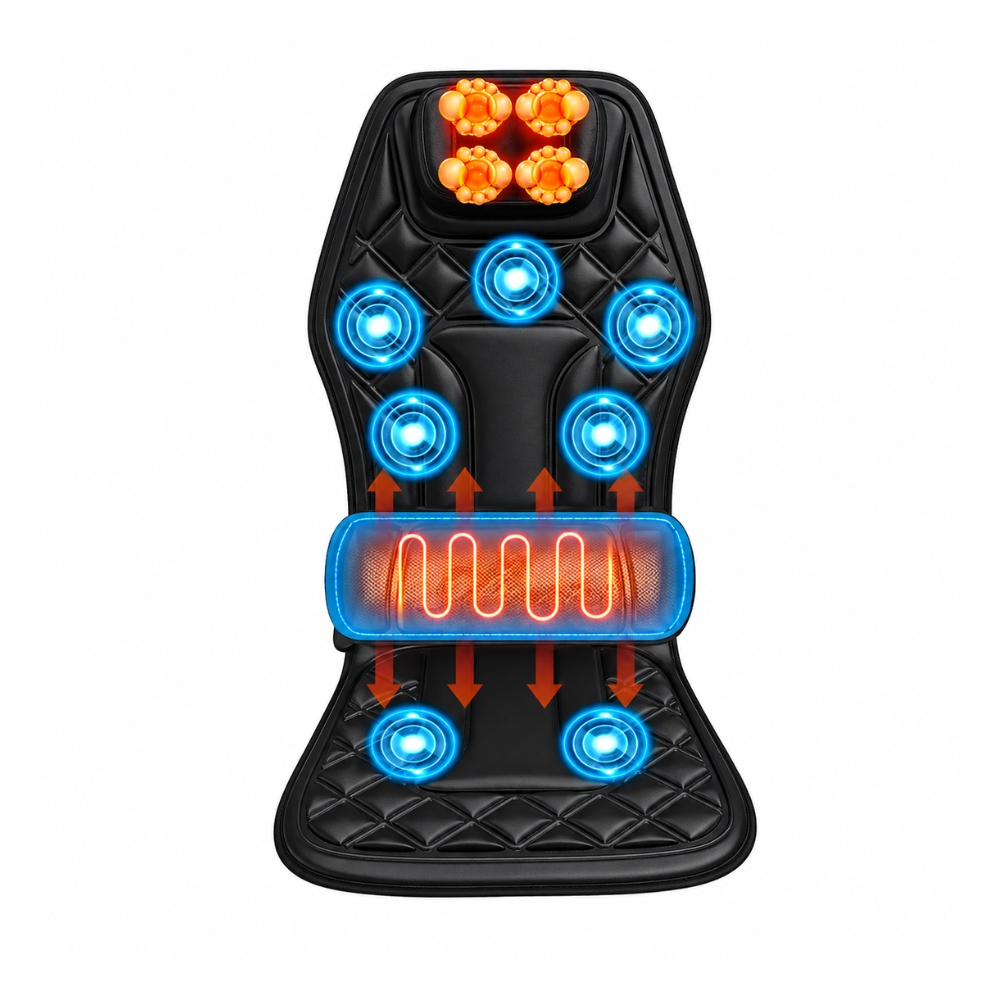 Ghế Nệm Massage Ô Tô Nikio NK-150: 4 Con Lăn 3D, 9 Chế Độ