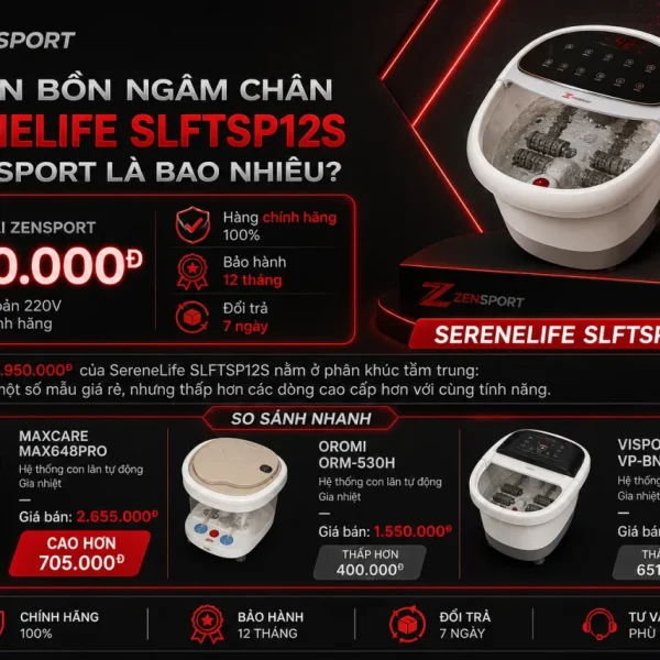 Giá Bán Bồn Ngâm Chân SereneLife SLFTSP12S Tại Zensport Là Bao Nhiêu