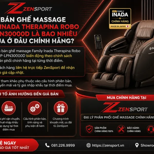 Giá Bán Ghế Massage Family Inada Therapina Robo HCP-LPN30000D Là Bao Nhiêu Và Mua Ở Đâu Chính Hãng