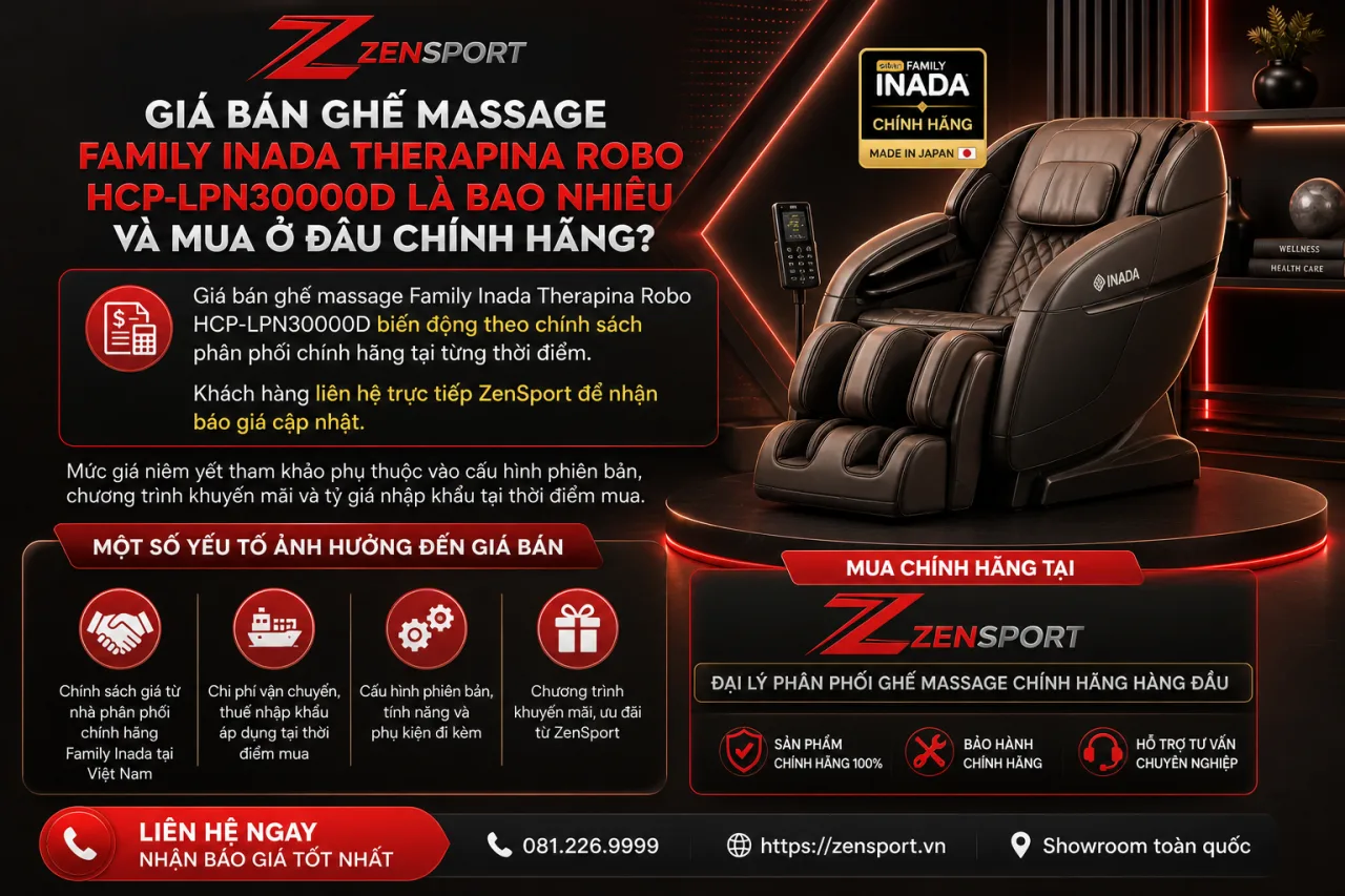 Giá Bán Ghế Massage Family Inada Therapina Robo HCP-LPN30000D Là Bao Nhiêu Và Mua Ở Đâu Chính Hãng Giá Bán Ghế Massage Family Inada Therapina Robo HCP-LPN30000D Là Bao Nhiêu Và Mua Ở Đâu Chính Hãng