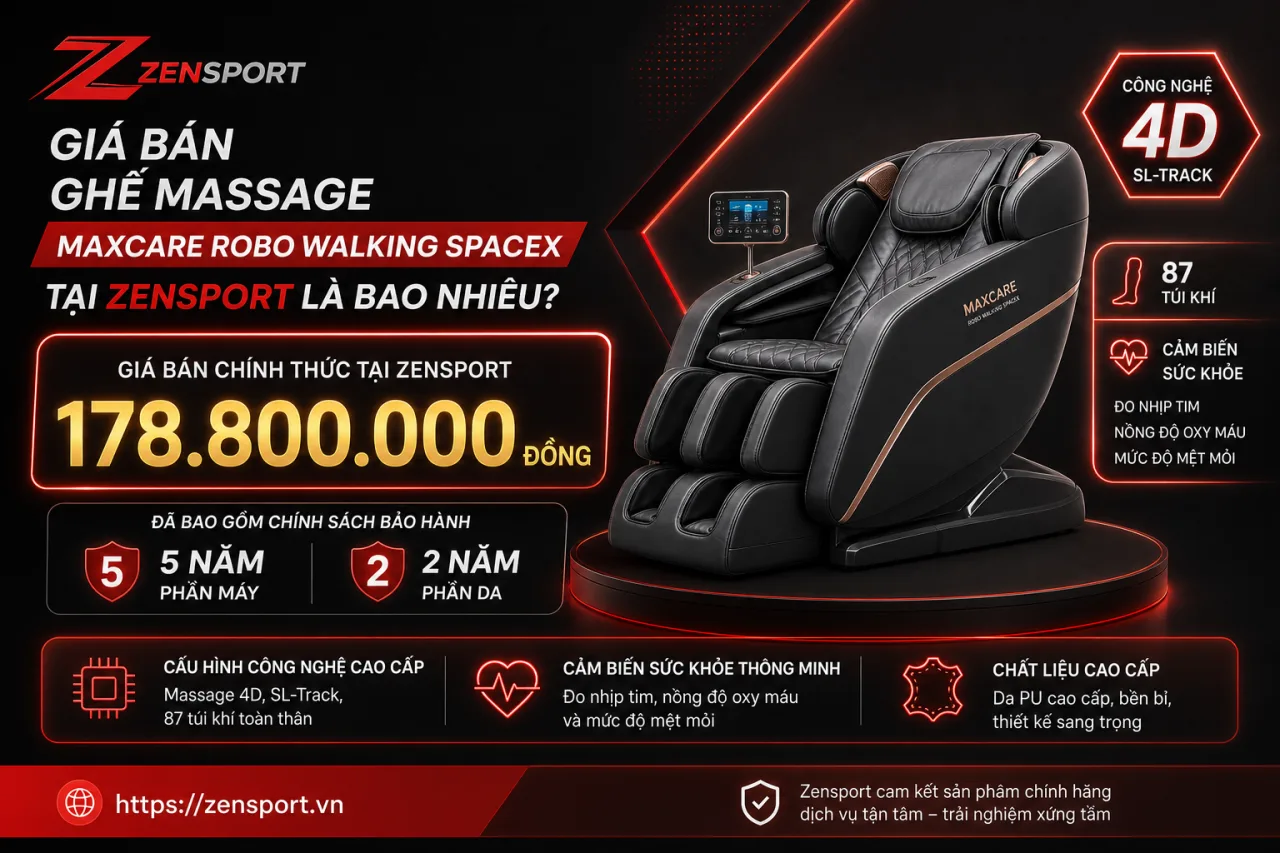 Giá Bán Ghế Massage Maxcare Robo Walking SpaceX Tại Zensport Là Bao Nhiêu Giá Bán Ghế Massage Maxcare Robo Walking SpaceX Tại Zensport Là Bao Nhiêu