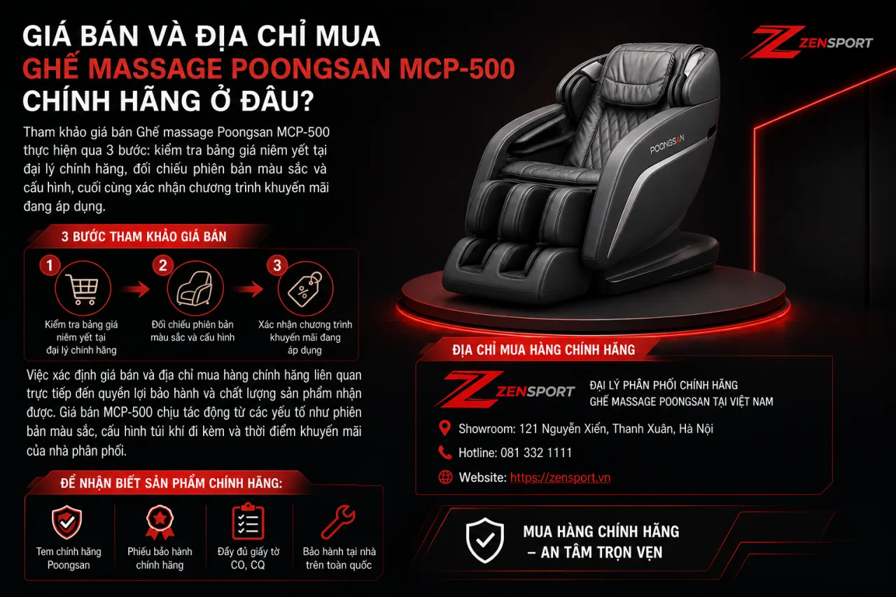 Giá bán và địa chỉ mua Ghế massage Poongsan MCP-500 chính hãng ở đâu Giá bán và địa chỉ mua Ghế massage Poongsan MCP-500 chính hãng ở đâu