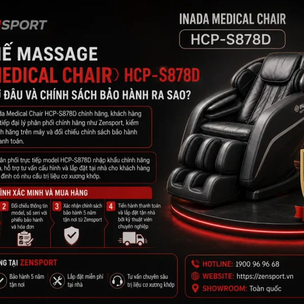 Mua Ghế Massage Inada Medical Chair HCP-S878D Chính Hãng Ở Đâu Và Chính Sách Bảo Hành