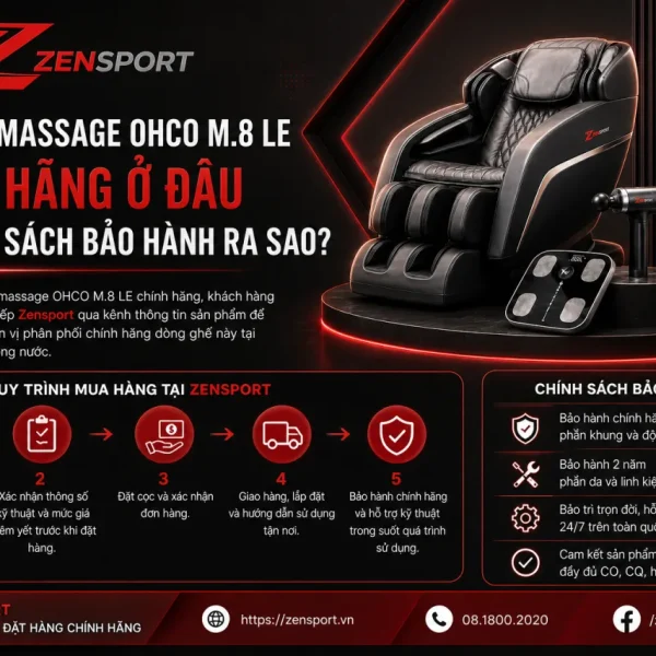 Mua Ghế Massage OHCO M.8 LE Chính Hãng Ở Đâu Và Chính Sách Bảo Hành
