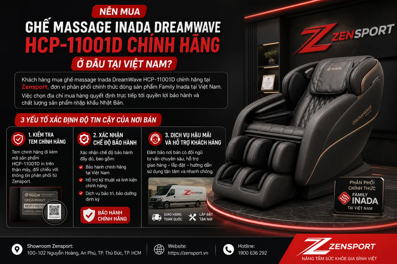 Nên Mua Ghế Massage Inada DreamWave HCP-11001D Chính Hãng Ở Đâu Tại Việt Nam Nên Mua Ghế Massage Inada DreamWave HCP-11001D Chính Hãng Ở Đâu Tại Việt Nam