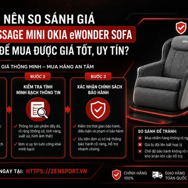 Nên so sánh giá Ghế massage mini OKIA eWonder Sofa ở đâu để mua được giá tốt, uy tín
