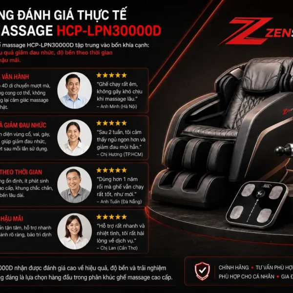 Người Dùng Đánh Giá Thực Tế Về Ghế Massage HCP-LPN30000D