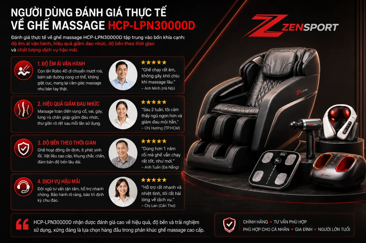 Người Dùng Đánh Giá Thực Tế Về Ghế Massage HCP-LPN30000D Người Dùng Đánh Giá Thực Tế Về Ghế Massage HCP-LPN30000D