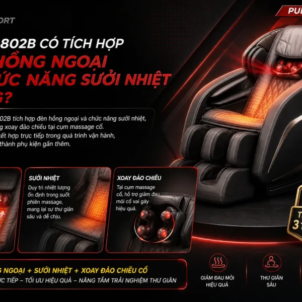 Puli PL-802B có tích hợp đèn hồng ngoại và chức năng sưởi nhiệt không?