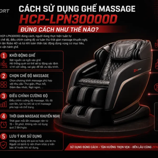Sử Dụng Ghế Massage HCP-LPN30000D Đúng Cách