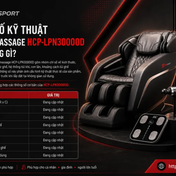 Thông Số Kỹ Thuật Của Ghế Massage HCP-LPN30000D Gồm Những Gì