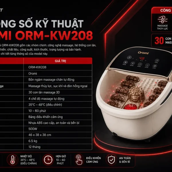 Thông số kỹ thuật của Oromi ORM-KW208 gồm những gì