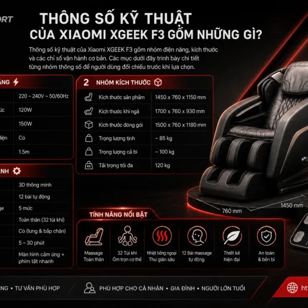 Thông Số Kỹ Thuật Của Xiaomi XGEEK F3 Gồm Những Gì