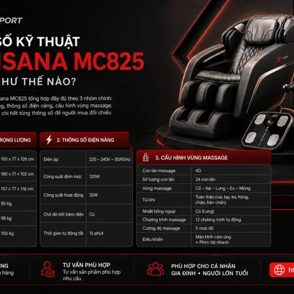 Thông số kỹ thuật Medisana MC825 chi tiết