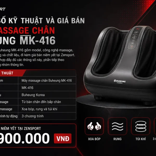 Thông số kỹ thuật và giá bán Máy massage chân Buheung MK-416