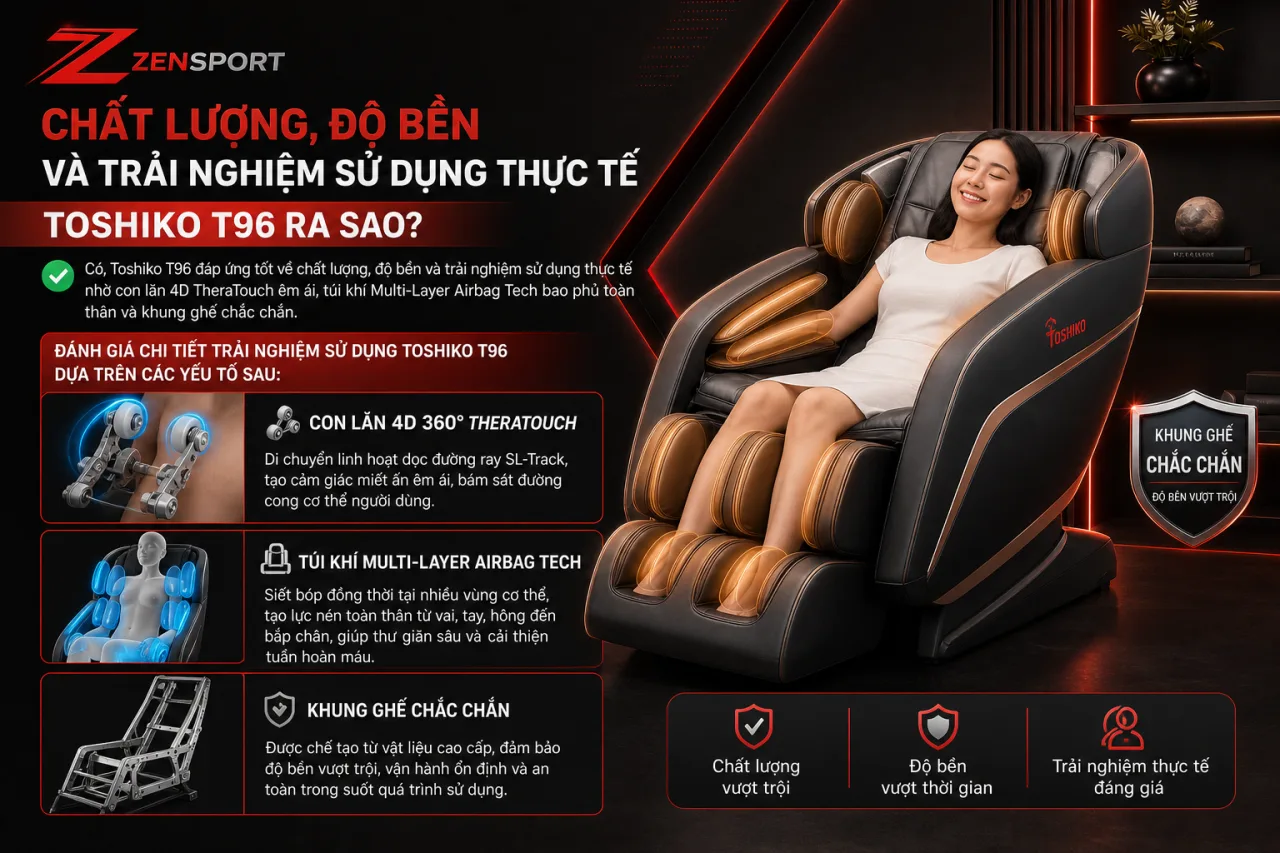 Chất lượng, độ bền và trải nghiệm sử dụng thực tế của Toshiko T96 Chất lượng, độ bền và trải nghiệm sử dụng thực tế của Toshiko T96