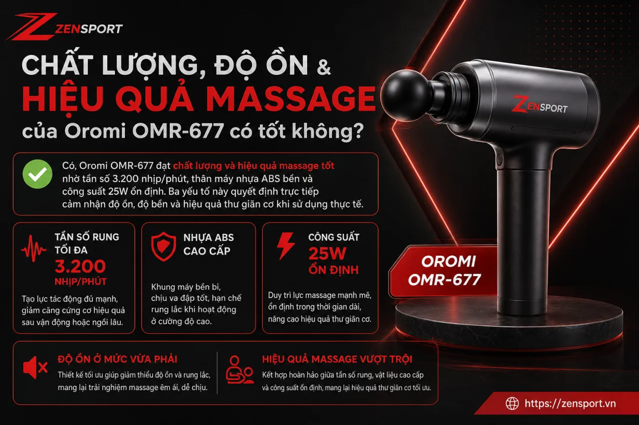 Chất lượng, độ ồn và hiệu quả massage của Oromi OMR-677 Chất lượng, độ ồn và hiệu quả massage của Oromi OMR-677