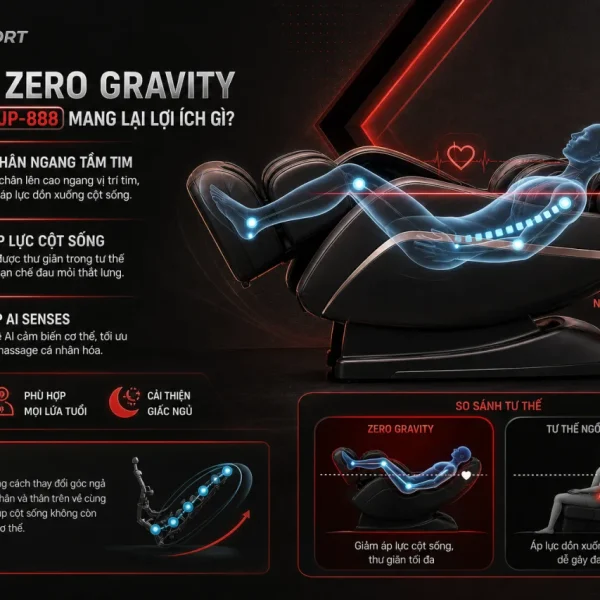 Chế độ Zero Gravity trên Kakaku JP-888 mang lại lợi ích gì
