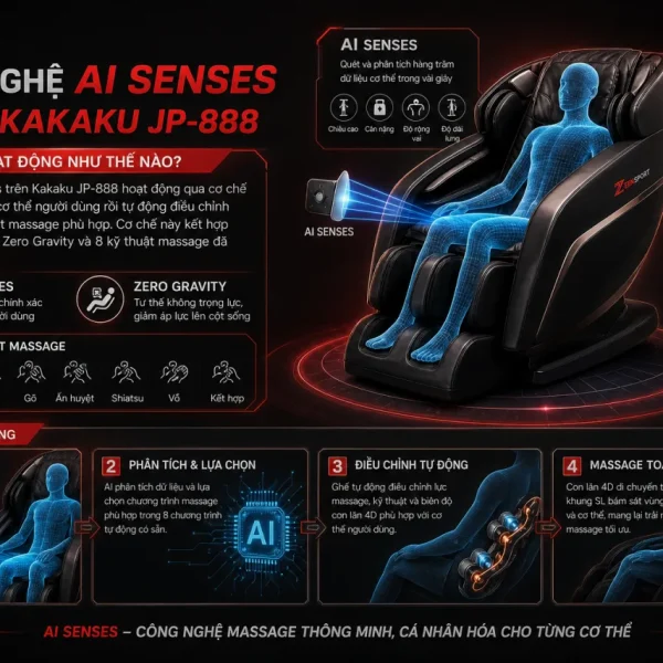 Công nghệ AI Senses trên Kakaku JP-888 hoạt động