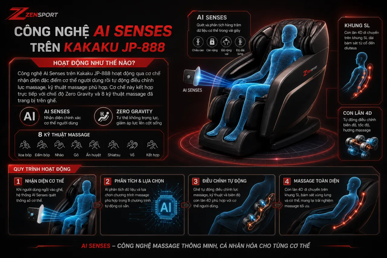 Công nghệ AI Senses trên Kakaku JP-888 hoạt động Công nghệ AI Senses trên Kakaku JP-888 hoạt động