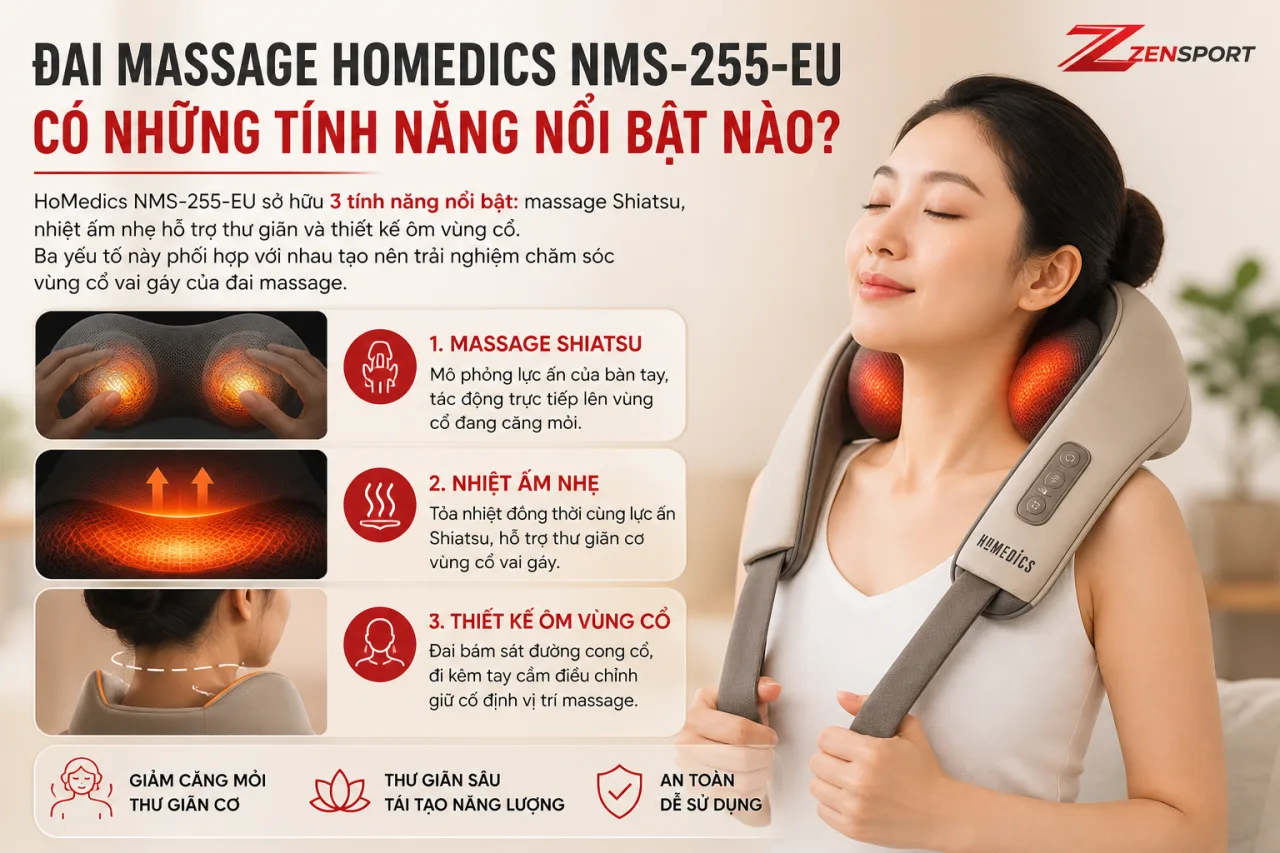 Đai Massage HoMedics NMS-255-EU Có Những Tính Năng Nổi Bật Nào Đai Massage HoMedics NMS-255-EU Có Những Tính Năng Nổi Bật Nào