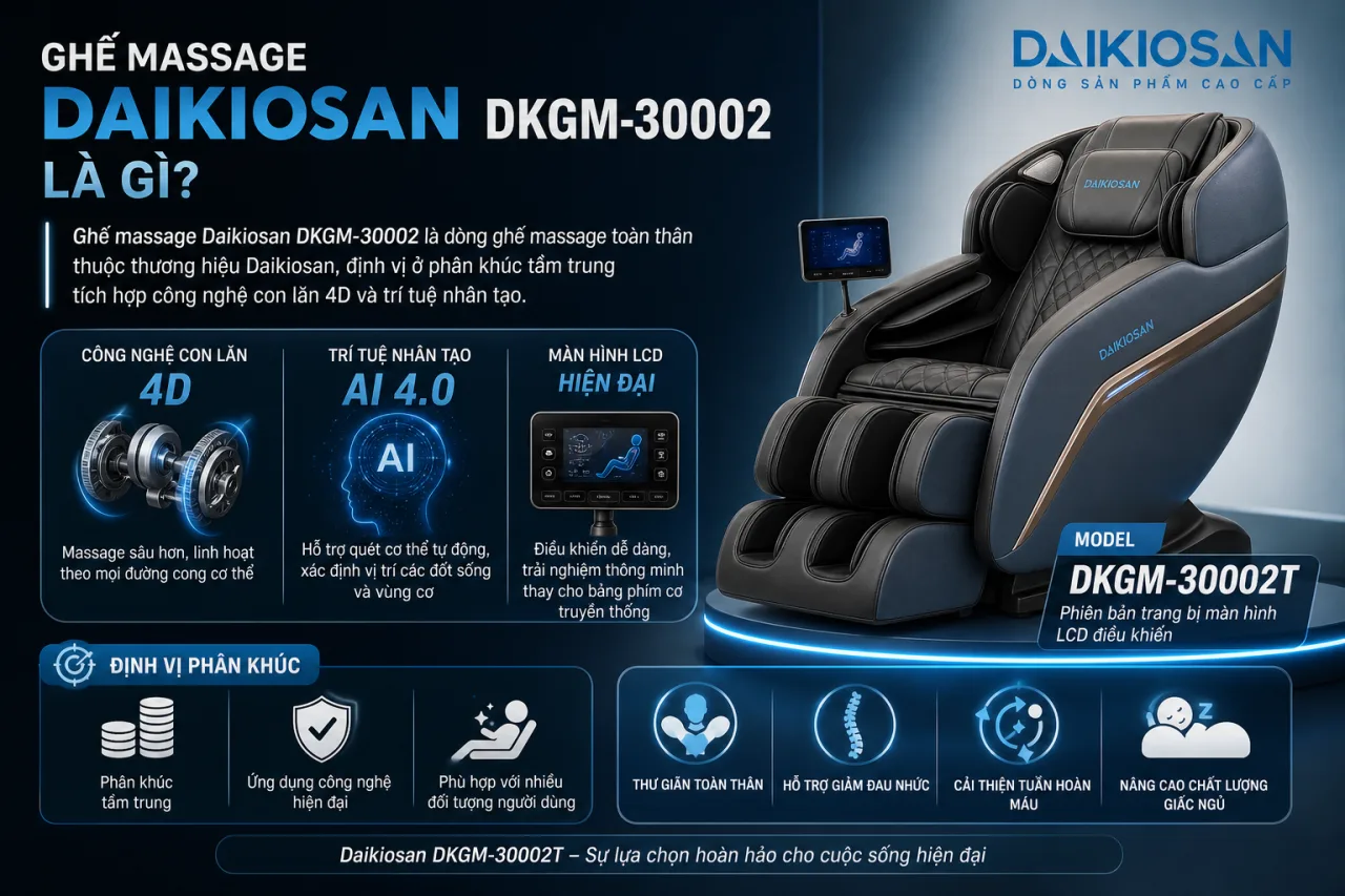 Ghế Massage Daikiosan DKGM-30002 Ghế Massage Daikiosan DKGM-30002