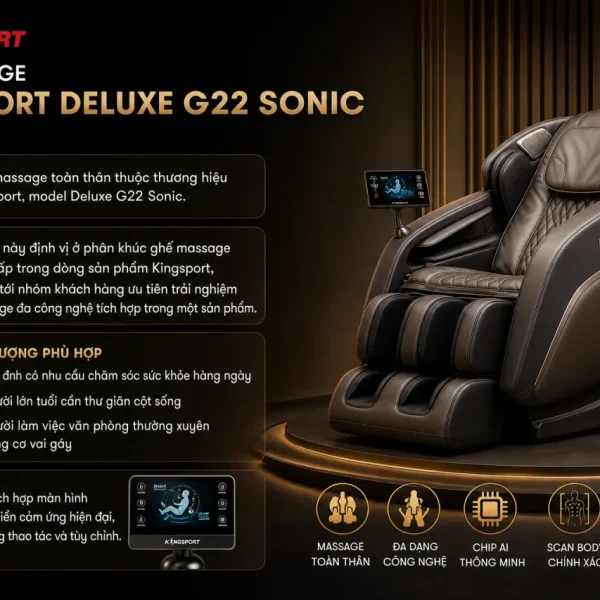 Ghế massage Kingsport Deluxe G22 Sonic