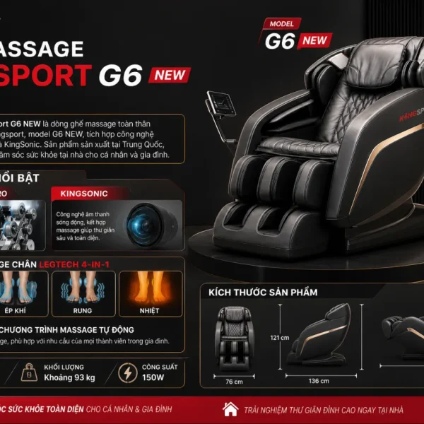 Ghế massage Kingsport G6 NEW